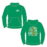 KIDS GREEN CROSSWORD HOODIE